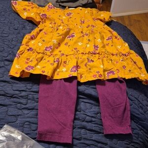 GAP Kids Floral Yellow and Purple Matching Set